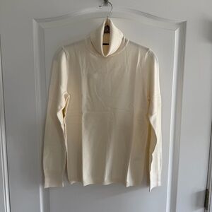Talbots Women’s Turtleneck Sweater in Cream
